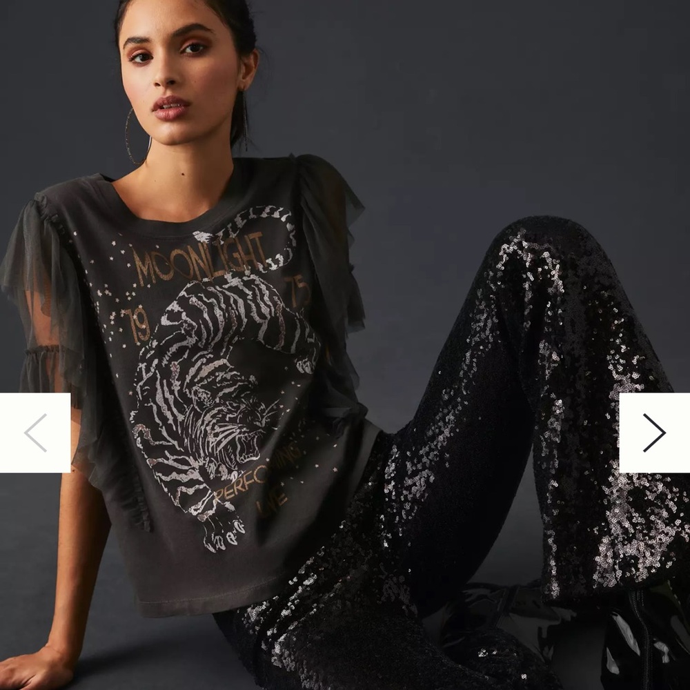 Anthropologie Black Graphic Blouse RARE
